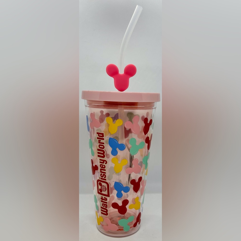 Walt Disney World Mickey Mouse Balloons Travel Tumbler, NWT.